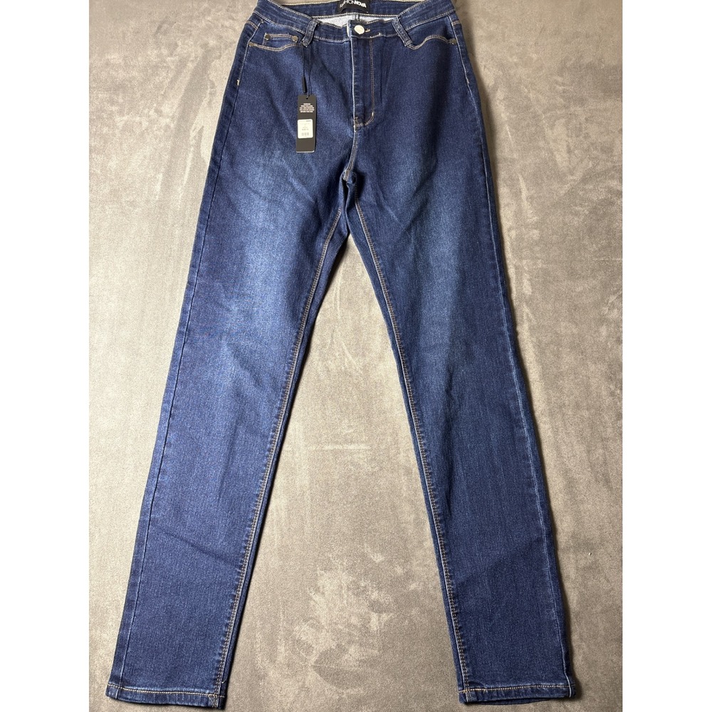 Fashion Nova No Good For Each Other Skinny Jeans Dark Denim Size 13 UJ527